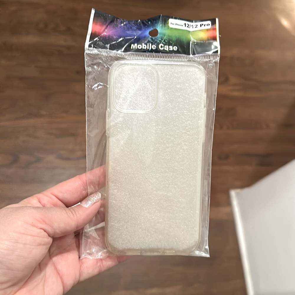 Brand new IPhone 12 Silicone Glitter case. Never used